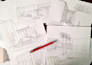 create a hand drawn house or building sketch from your photo